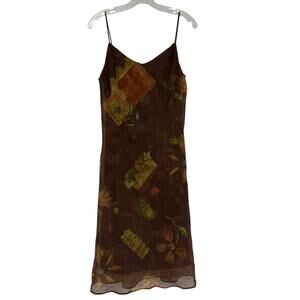 Lapis Los Angeles Vintage Floral Sheer Slip Dress - Size 1